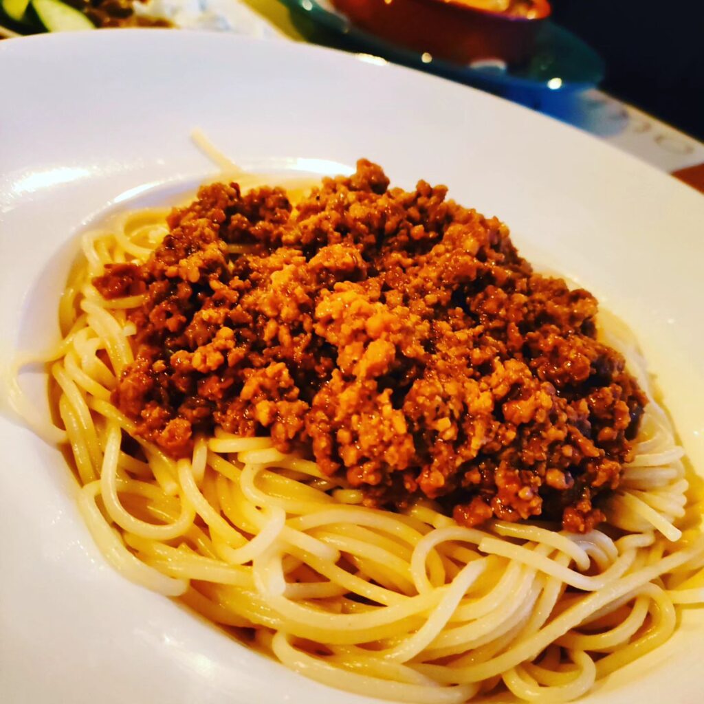 Spaghetti Bolonez with our own recipe